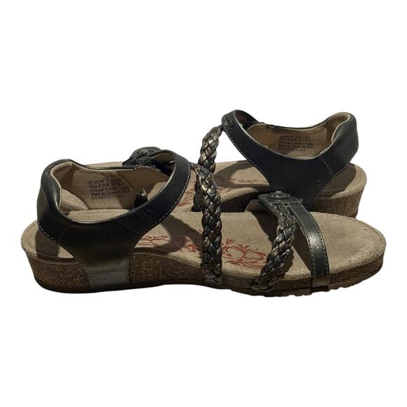 Aetrex Jillian Leather Sandals SC265W Bronze Women's Size 8 W Comfort Orthotic - Picture 8 of 9